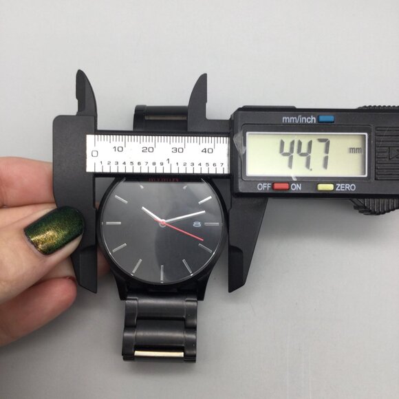 MVMT Classic 44 Watch Men Black Date Stainless New Battery 7.5" - Picture 11 of 13